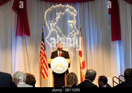 24 février 2011 - West Palm Beach, Floride, États-Unis - ALLEN WEST, membre du Congrès, prend la parole lors du dîner Lincoln Day organisé par Palm Beach Country Republican Party. (Image de crédit : © ; Michele Sandberg/ZUMAPRESS.com) Banque D'Images