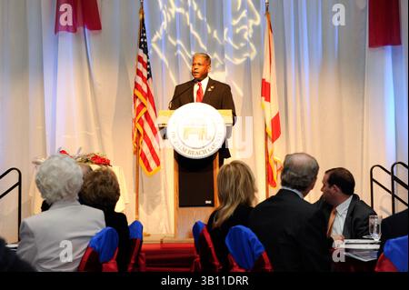 24 février 2011 - West Palm Beach, Floride, États-Unis - ALLEN WEST, membre du Congrès, prend la parole lors du dîner Lincoln Day organisé par Palm Beach Country Republican Party. (Image de crédit : © ; Michele Sandberg/ZUMAPRESS.com) Banque D'Images