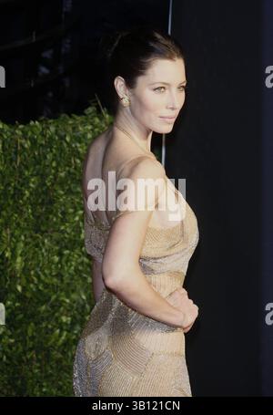 28 février 2011 - West Hollywood, CA, USA - L'actrice Jessica Biel arrive à la Vanity Fair Oscar Party..at Sunset Tower à West Hollywood, Los Angeles, USA, le 27 février 2011. K67085AM.(image crédit : © Globe photos/ZUMAPRESS.com) Banque D'Images