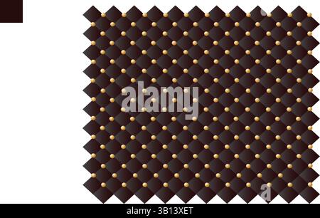 Motif abstrait de luxe avec clous dorés Illustration de Vecteur