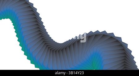 Fond moderne abstrait de lignes liquides bleu d'onde grise ayant un fond blanc Illustration de Vecteur