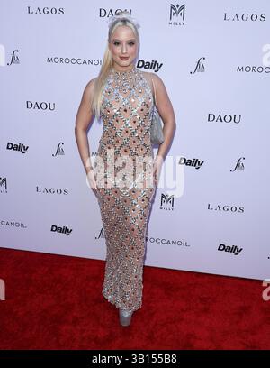 Beverly Hills, États-Unis. 24 avril 2025. Tori Kay arrive au Daily Front RowÕs neuvième édition annuelle des Fashion Los Angeles Awards qui se tient au Beverly Hills Hotel à Beverly Hills, CA le jeudi 24 avril 2025. (Photo de Juan Pablo Rico/Sipa USA) crédit : Sipa USA/Alamy Live News Banque D'Images