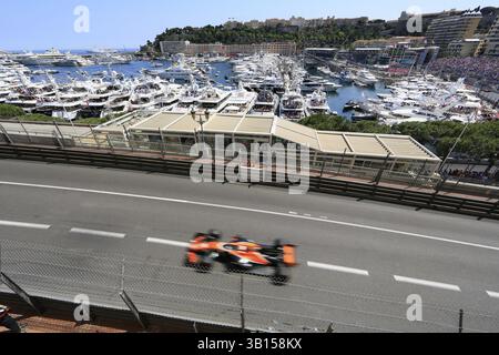 Allée au casino, Port Hercule port avec yachts à l'arrière, course de formule 1, formule 1, F1 Grand Prix Monaco 2017 Banque D'Images