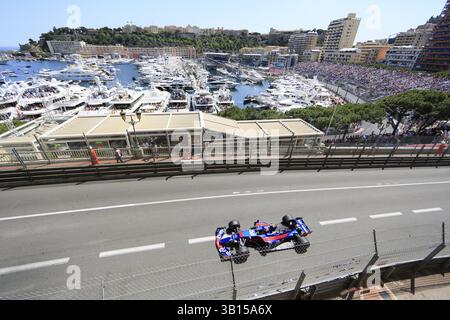 Allée au casino, Port Hercule port avec yachts à l'arrière, course de formule 1, formule 1, F1 Grand Prix Monaco 2017 Banque D'Images