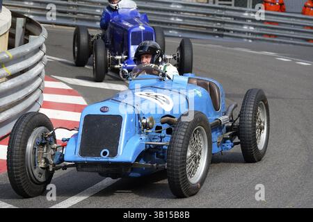 Delage 1500 de 1937, défilé de voitures de course vintage d'avant-guerre, 11ème Grand Prix Monaco historique 2018, Principauté de Monaco Banque D'Images