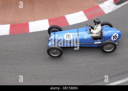 Delage 1550 de 1937, défilé de voitures de course vintage d'avant-guerre, 11ème Grand Prix Monaco historique 2018, Principauté de Monaco Banque D'Images