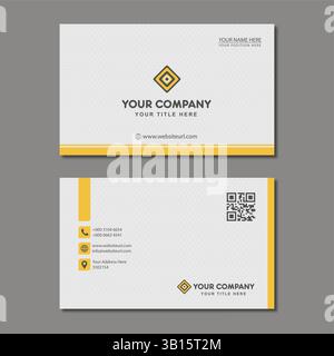 Modèle minimal élégant de carte de visite d'entreprise Illustration de Vecteur