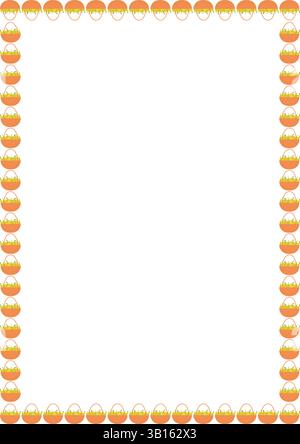 Bonjour automne, modèle de Thanksgiving. Poires dans le cadre du panier. Cadre avec un espace vide pour votre texte Illustration de Vecteur