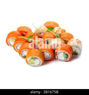 set de sushis avec rouleaux philadelphia Banque D'Images