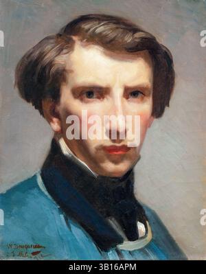 Bouguereau. Autoportrait du peintre académique français William-Adolphe Bouguereau (1825-1905) à l'huile sur toile, 1852-1853 Banque D'Images