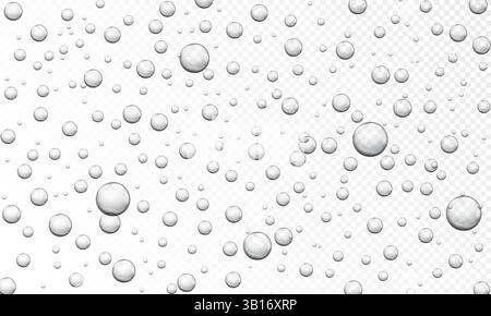 Texture des bulles d'air. Écoulement de bulles d'oxygène dans de l'eau claire. Pétillants scintillants aquarium sous l'eau, soda pop et champagne. Fond de vecteur de pilule effervescent. Illustration de Vecteur