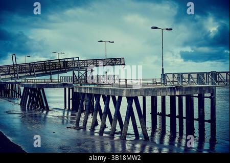 Le terminal de ferry de Roro fermé à Fleetwood Banque D'Images
