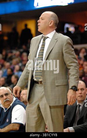 9 février 2011 : entraîneur-chef John Kuester lors du match NBA entre les pistons de Détroit et les cavaliers de Cleveland à Quicken Loans Arena. (Crédit image : © Jason Pohuski/Cal Sport Media/ZUMAPRESS.com) Banque D'Images