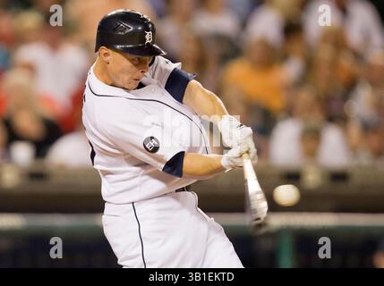 21 septembre 2010 : le troisième joueur des Detroit Tigers Brandon Inge (#15) à la batte lors d'un match entre les Royals de Kansas City et les Tigers de Detroit au Comerica Park à Detroit, Michigan. Les Royals ont battu les Tigers 9-6.(image crédit : © John Mersits/Cal Sport Media/ZUMApress.com) Banque D'Images