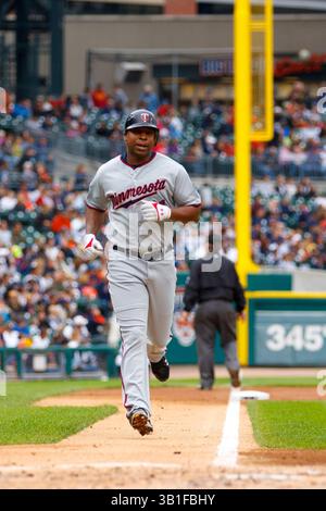 26 septembre 2010 : Drew Butera (41 ans), un catcheur des Twins du Minnesota, lors du match de baseball de la MLB entre les Twins du Minnesota et les Detroit Tigers au Comerica Park à Detroit, Michigan. (Crédit image : © Rick Osentoski/Cal Sport Media/ZUMApress.com) Banque D'Images