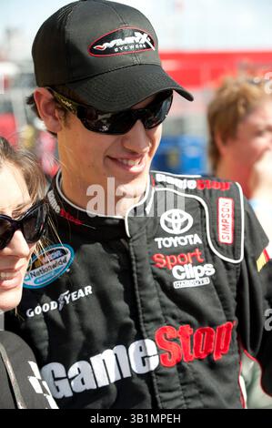 20 novembre 2010 - Homestead, Floride, États-Unis - samedi entraînement NASCAR pour Ford 400 grand événement au Homestead Miami Speedway. #20 JOEY LOGANO -Team Home Depot Toyota (crédit image : © Michele Sandberg/ZUMApress.com) Banque D'Images