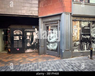 Porte originale du club Cavern dans Mathew Street à Liverpool Banque D'Images