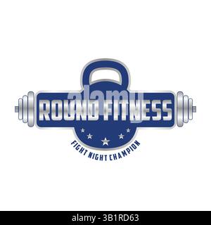 logo de gymnastique et conception de logo de fitness dans le modèle vectoriel Illustration de Vecteur