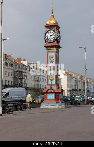 Horloge victorienne sur la promenade de Weymouth Banque D'Images