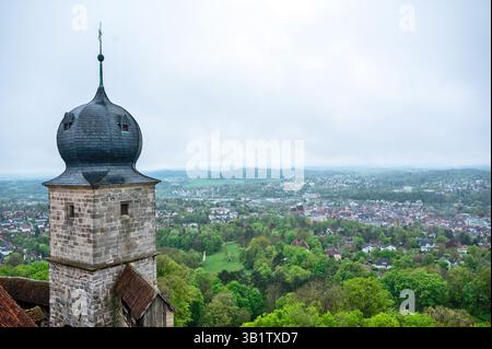 Veste Coburg (forteresse Cobrurg) en Frankonia-Bavaria.une des forteresses médiévales les mieux conservées en Allemagne. Banque D'Images