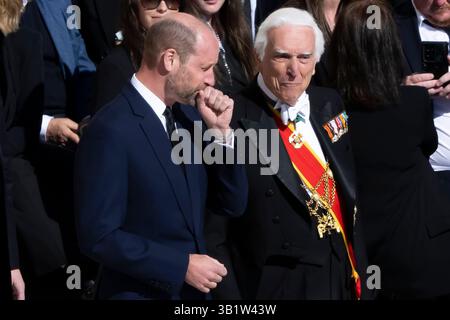Rome, Italie. 26 avril 2025. Le Prince Williams arrive pour la messe sequiale du Pape François à la place Pierre, Cité du Vatican, le 26 avril 2025. Crédit : Insidefoto/Alamy Live News Banque D'Images