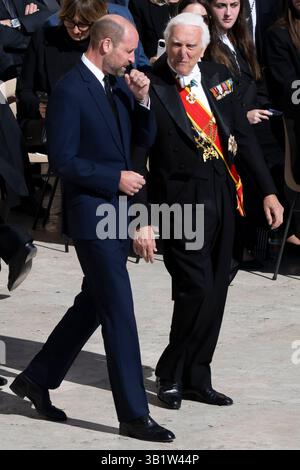 Rome, Italie. 26 avril 2025. Le Prince Williams arrive pour la messe sequiale du Pape François à la place Pierre, Cité du Vatican, le 26 avril 2025. Crédit : Insidefoto/Alamy Live News Banque D'Images