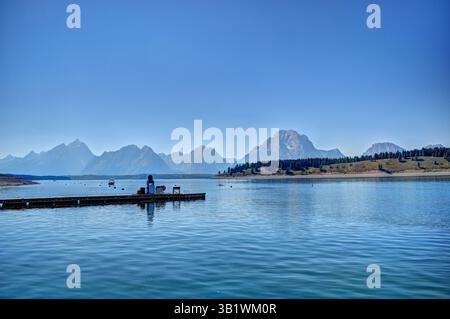 Colter Bay Village dans le parc national de Grand Teton Moran, Wyoming Banque D'Images