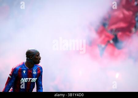 Londres, Royaume-Uni. 26 avril 2025. Londres, Angleterre, avril 26 2025 : Jean-Philippe Mateta (14 Crystal Palace) lors de la demi-finale de la FA Cup entre Crystal Palace et Aston Villa au stade de Wembley à Londres, en Angleterre. (Pedro Porru/SPP) crédit : SPP Sport Press photo. /Alamy Live News Banque D'Images