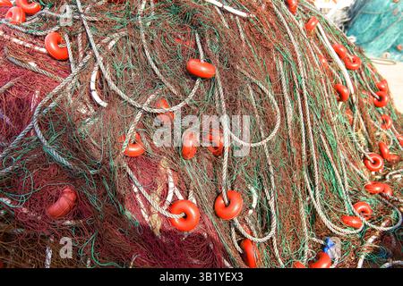 Port de plaisance et port de pêche de Colonia de Sant Jordi, ses Salines, Migjorn, Majorque, Îles Baléares, Espagne. Banque D'Images