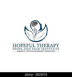 logo de santé mentale et conception de logo de massage dans le modèle vectoriel Illustration de Vecteur