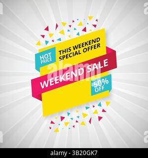 étiquettes de vente, fond d'été et conception de fond vectoriel Illustration de Vecteur