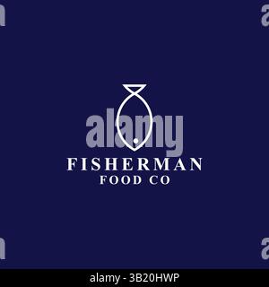 conception de logo de poisson dans le modèle vectoriel Illustration de Vecteur