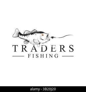 conception de logo de poisson dans le modèle vectoriel Illustration de Vecteur