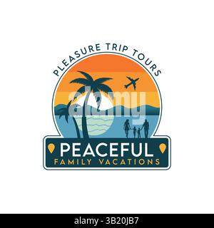 Conception moderne de logo de voyage dans le format de modèle vectoriel Illustration de Vecteur