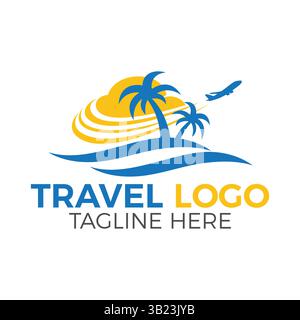 Design moderne du logo de l'agence de voyages et de voyages. Vecteur de modèle pour votre entreprise ou entreprise. Illustration de Vecteur