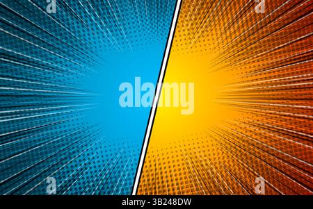 Fond de bulle de discours vierge comique contre livre. illustration vectorielle Illustration de Vecteur