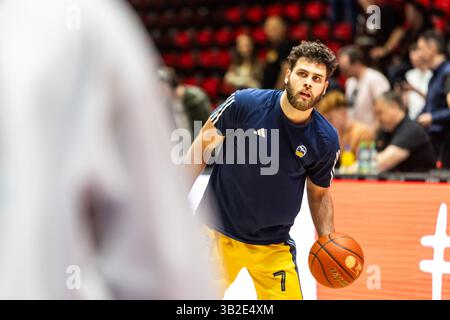 27.04.2025, Niners Chemnitz - Alba Berlin. William McDowell-White (Alba Berlin, No7) Foto : Eibner/Trienitz Banque D'Images