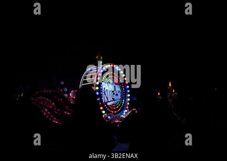 Peignez la nuit 2016 et la journée au parc, Disneyland, Anaheim, Californie Banque D'Images