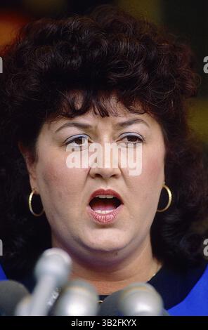 Dec. 12, 2014 - Washington, District of Columbia, États-Unis d'Amérique - Washington, DC. 1992.Jeannie White mère de Ryan White, victime du sida, Ind. Crédit : Mark Reinstein (crédit image : © Mark Reinstein via ZUMA Wire) Banque D'Images