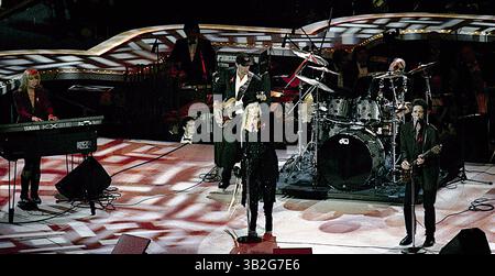 8 mai 2015 - Landover, Maryland, États-Unis d'Amérique - Landover, Maryland. 1-19-1993.Stevie Nicks et Fleetwood Mac se produisent au gala inaugural du président élu William Jefferson Clinton..crédit : Mark Reinstein (crédit image : © Mark Reinstein via ZUMA Wire) Banque D'Images