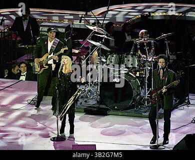 8 mai 2015 - Landover, Maryland, États-Unis d'Amérique - Landover, Maryland. 1-19-1993.Stevie Nicks et Fleetwood Mac se produisent au gala inaugural du président élu William Jefferson Clinton..crédit : Mark Reinstein (crédit image : © Mark Reinstein via ZUMA Wire) Banque D'Images