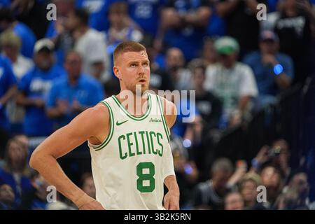 Orlando, Floride, États-Unis, 27 avril 2025, Boston Celtics Center Kristaps Porzingis #8 au Kia Center. (Crédit photo : Marty Jean-Louis/Alamy Live News Banque D'Images