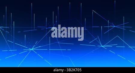 Les lignes de données connectent la technologie, reflétant la croissance rapide des données numériques, une connectivité illimitée et la puissance des données intelligentes pour piloter busine Illustration de Vecteur