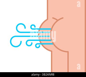 Symbole de signe de farte. Icône Fart. Illustration de Vecteur