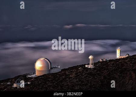 Gran Telescopio Canarias (GTC). Observatorio del Roque de los Muchachos sur l'île de la Palma dans les îles Canaries Banque D'Images