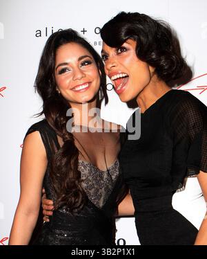 Vanessa Hudgens et Rosario Dawson à a Roadside attractions & Day 28 films avec la Cinema Society projection de 'Gimme Shelter' au Museum of Modern Art de New York - 22 janvier 2014 Banque D'Images