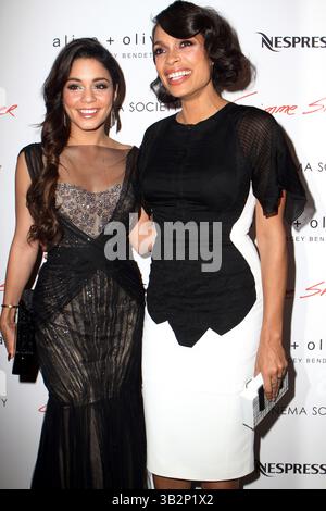 Vanessa Hudgens et Rosario Dawson à a Roadside attractions & Day 28 films avec la Cinema Society projection de 'Gimme Shelter' au Museum of Modern Art de New York - 22 janvier 2014 Banque D'Images