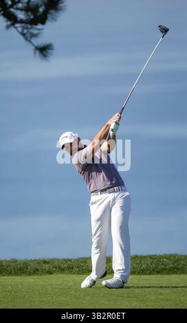 29 janvier 2016 : Scott Brown sur le 2e tee box du North course lors de la deuxième manche de l'Open d'assurance des agriculteurs au Torrey Pines Golf course à San Diego, Californie. Justin Cooper/CSM(crédit image : © Justin Cooper/CSM via ZUMA Wire) Banque D'Images