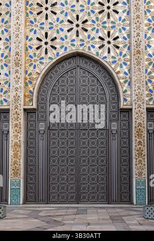 La Mosquée Hassan II à Casablanca, Maroc, Afrique Banque D'Images