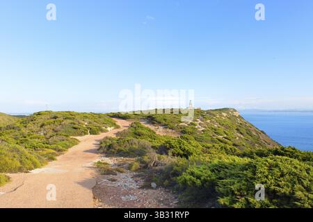 Station météo sur la côte sur l'île Corse près de Bonifacio Banque D'Images